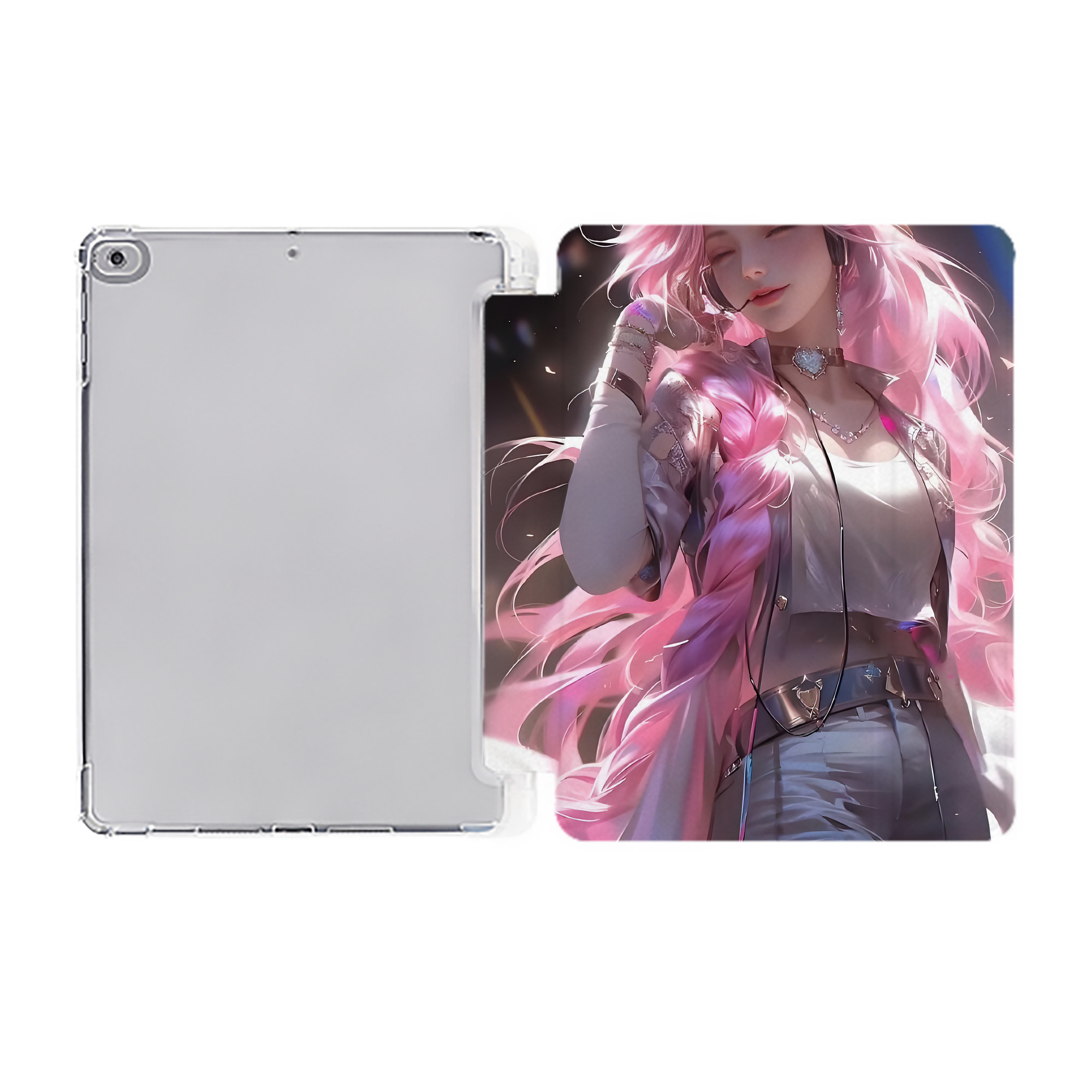 （画像用） リーグ・オブ・レジェンド League of Legends LOL IPad ケース ペン収納付き 三つ折りスタンド PUレザー×シリコン 対応機種9.5/10.5/10.9インチ